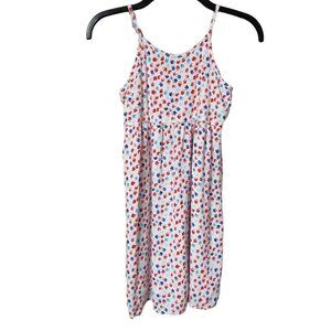 Old Navy Girls Muticolor Floral Sleeveless Dress Scoop Neck Smocked Lined Size M